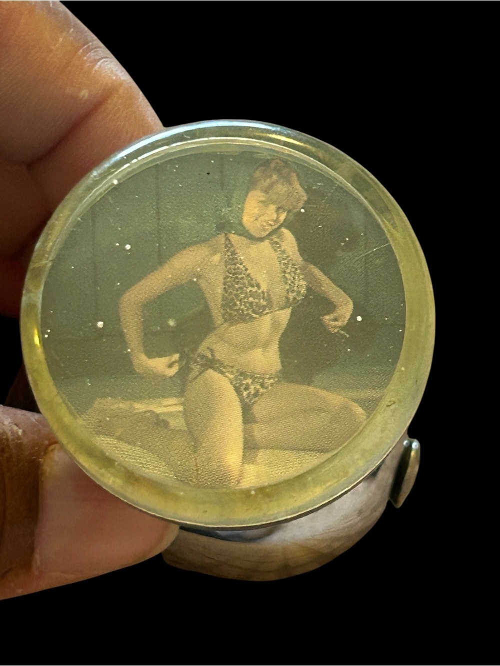Vtg 1950s Pin Up Girl Steering Wheel Spinner Knob Brodie Necker Hollywood